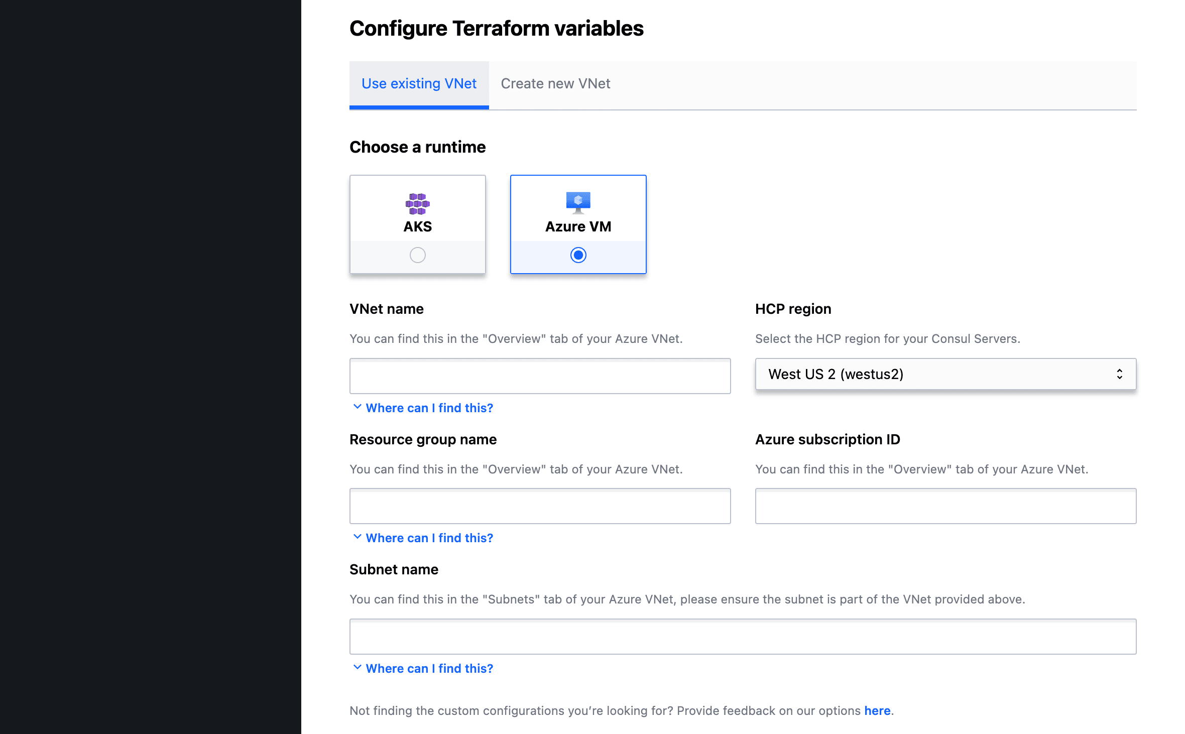 HCP UI Consul - Deploy with Terraform - VM with existing
VNet