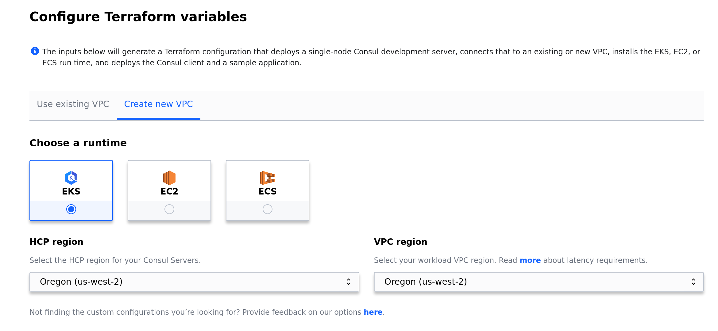 HCP UI Consul - Deploy with Terraform - EKS with new VPC